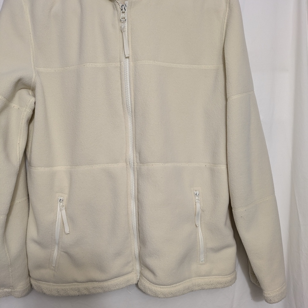 Lauren Ralph Lauren Ivory Fleece Full Zip Hoodie Jacket Women’s M